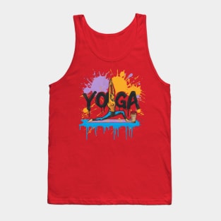 Rise, shine, and salute the sun with yoga and coffee. Tank Top